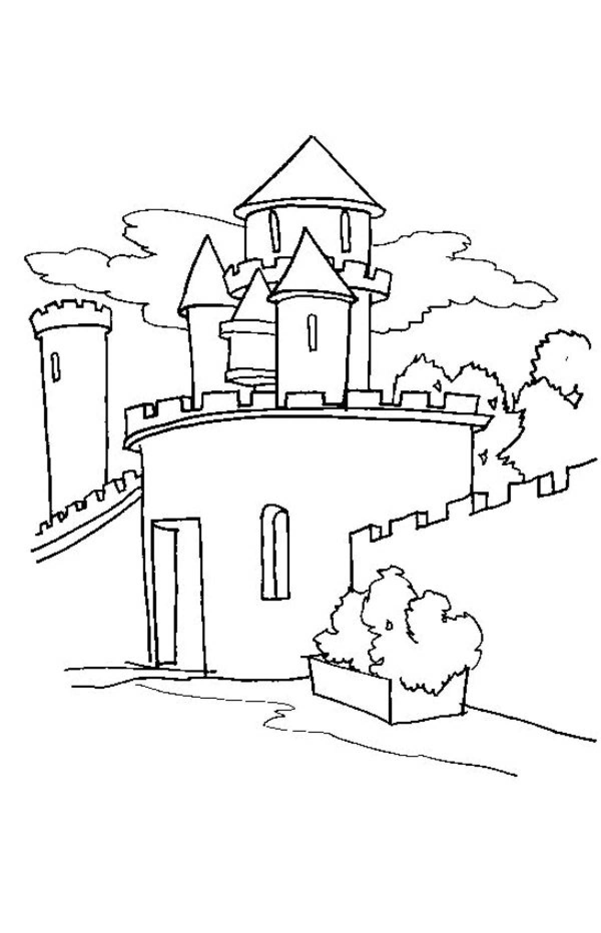 Рисование замка крепости