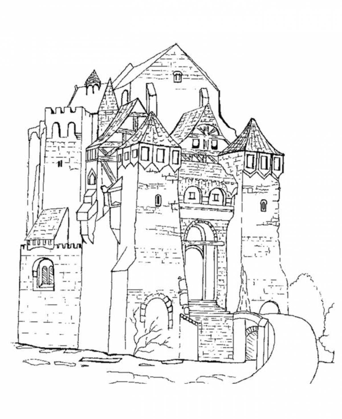 Средневековый замок эскиз