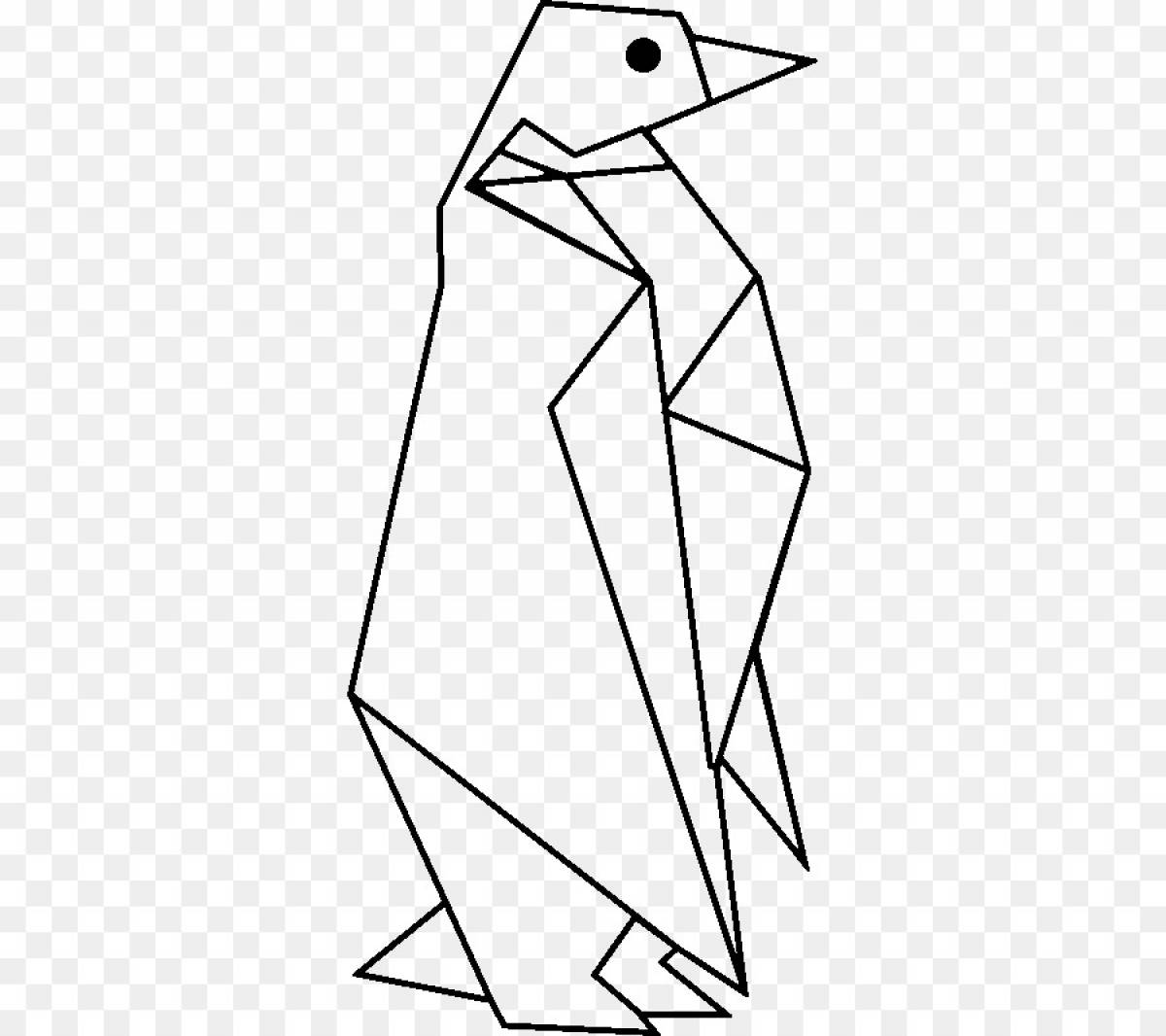 Рисунок животного из геометрических фигур простые