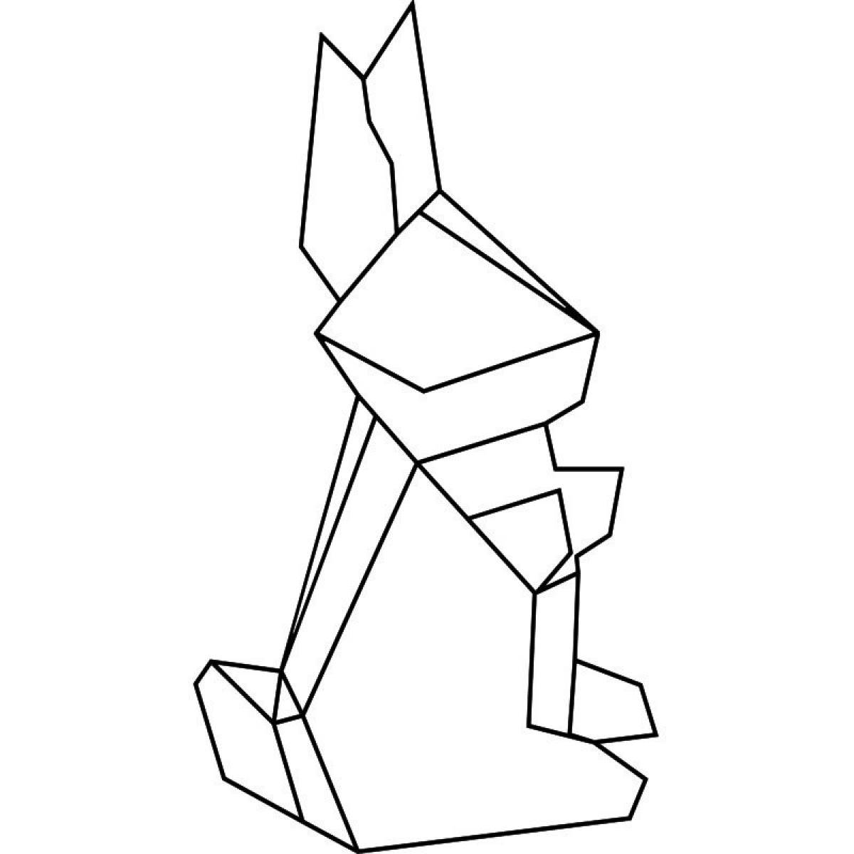 Стилизация кролика из геометрических фигур