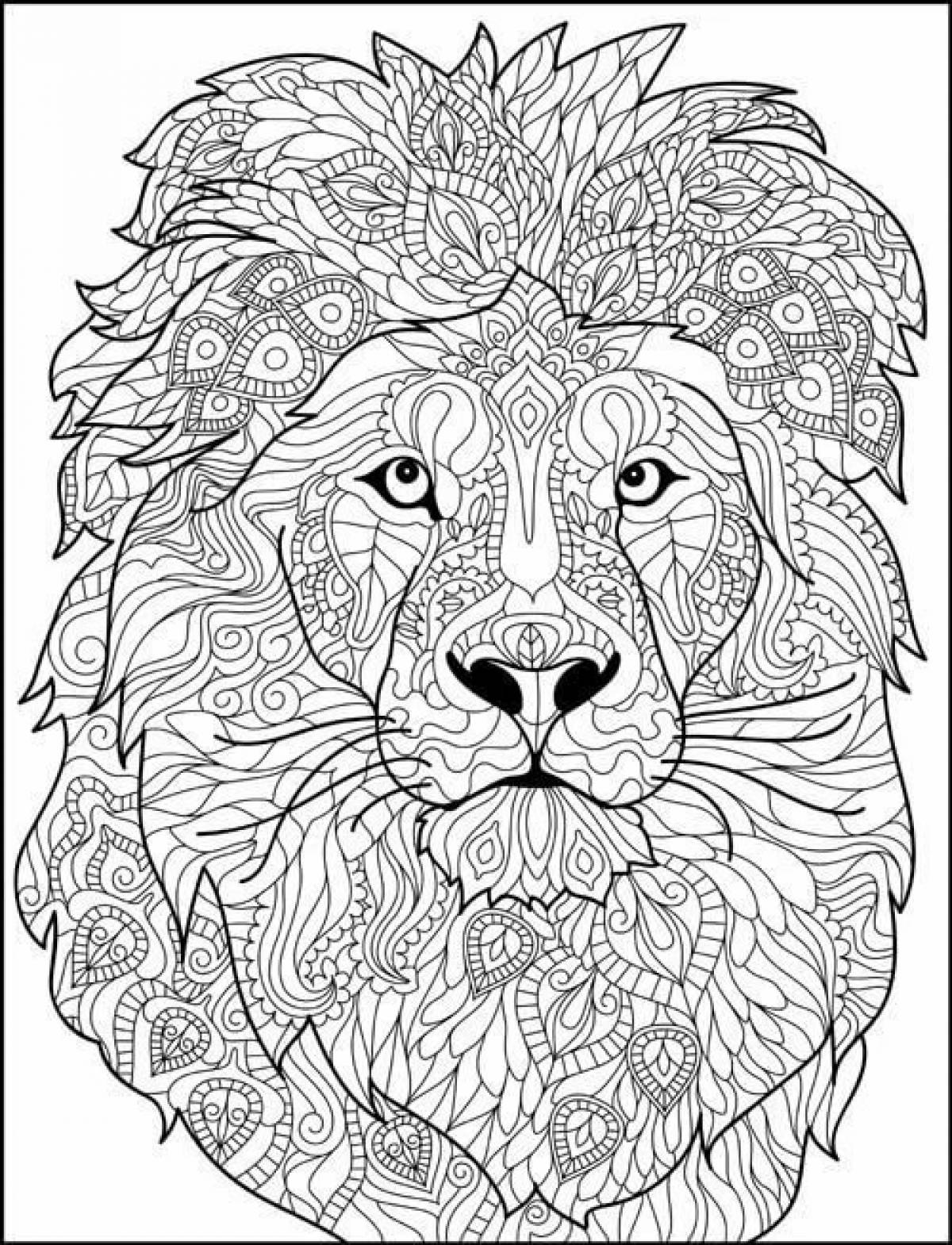 Sophisticated antistress lion head