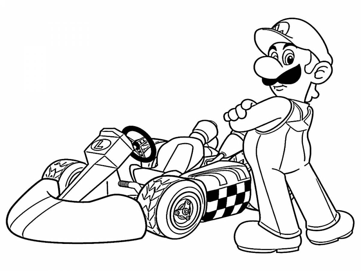 Mario and supercar