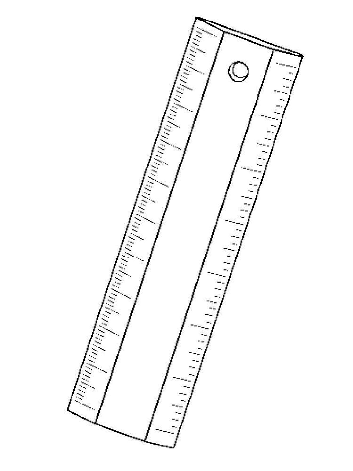 Ruler with a hole