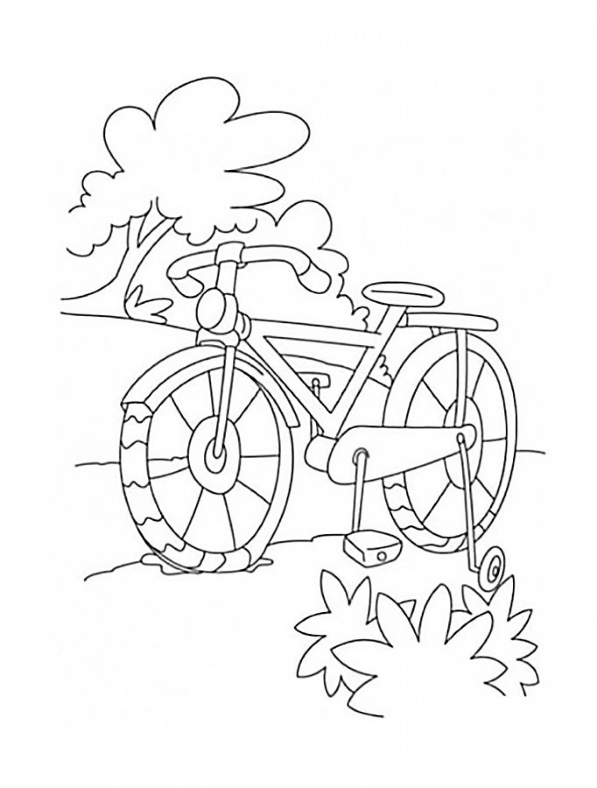 Photo Bicycle coloring pages