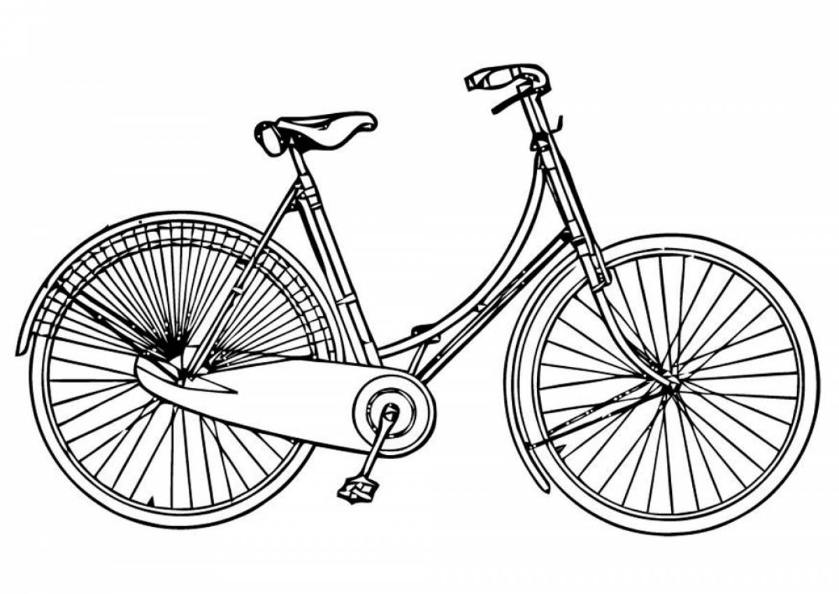 Photo Bicycle coloring page