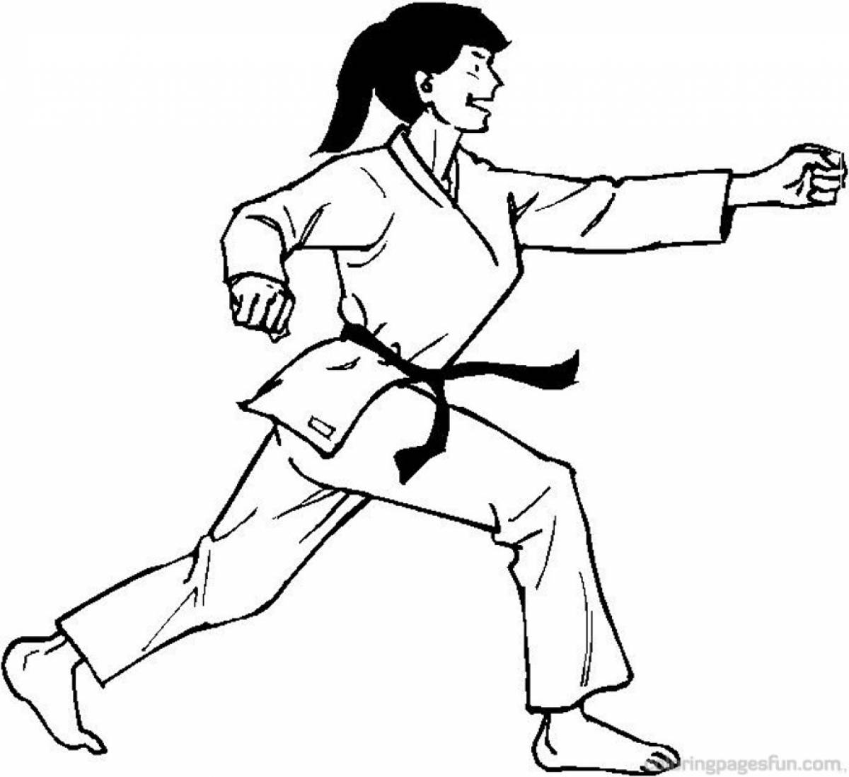 Karate woman