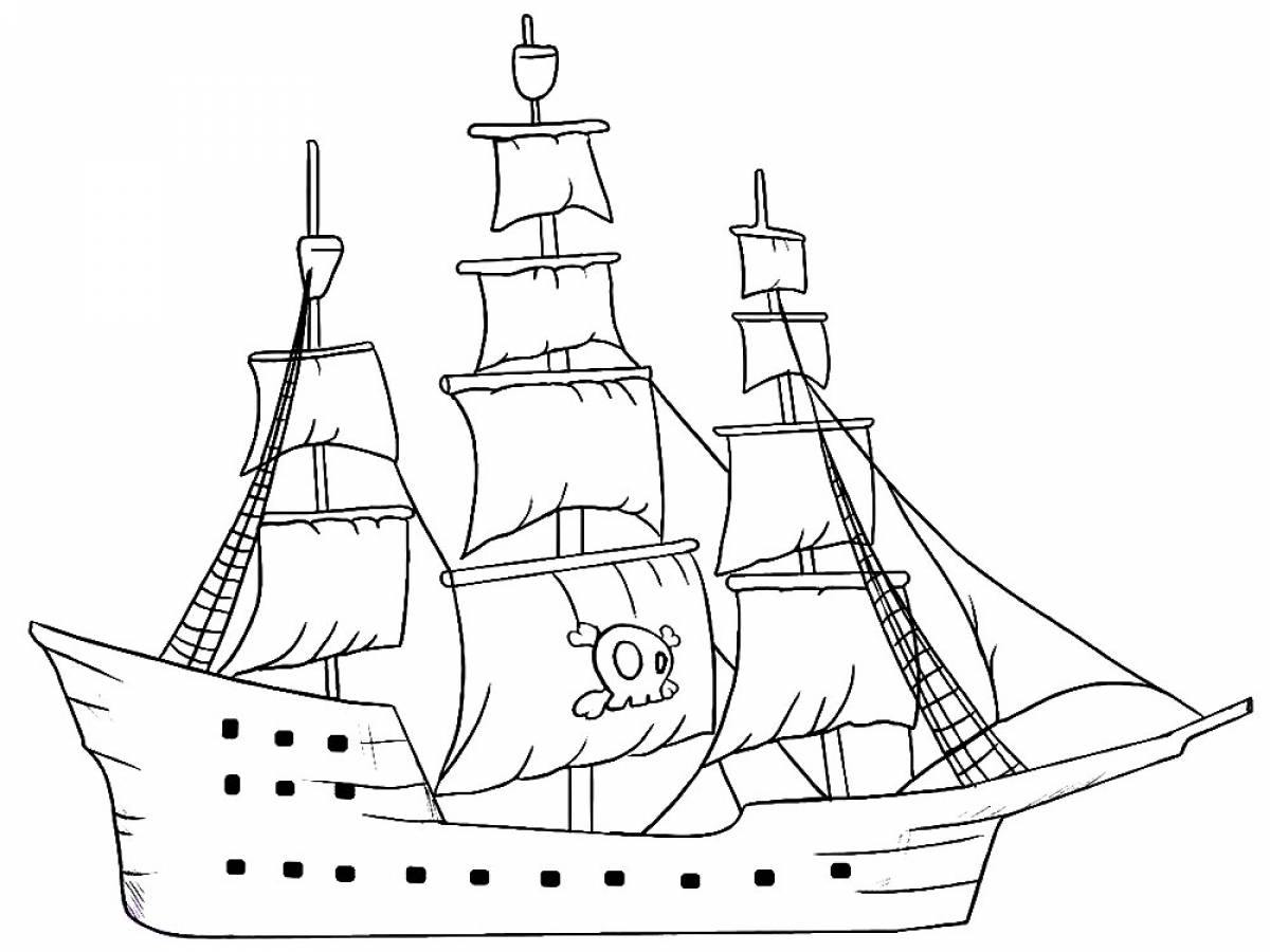 Sail coloring page