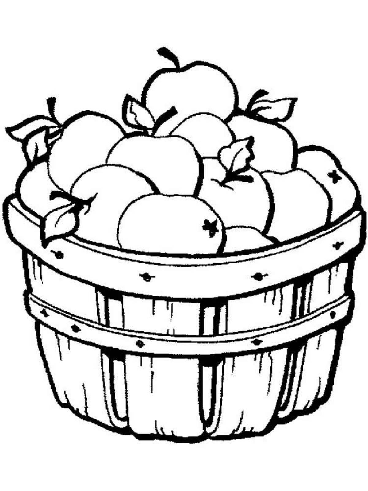 Apples in a tub