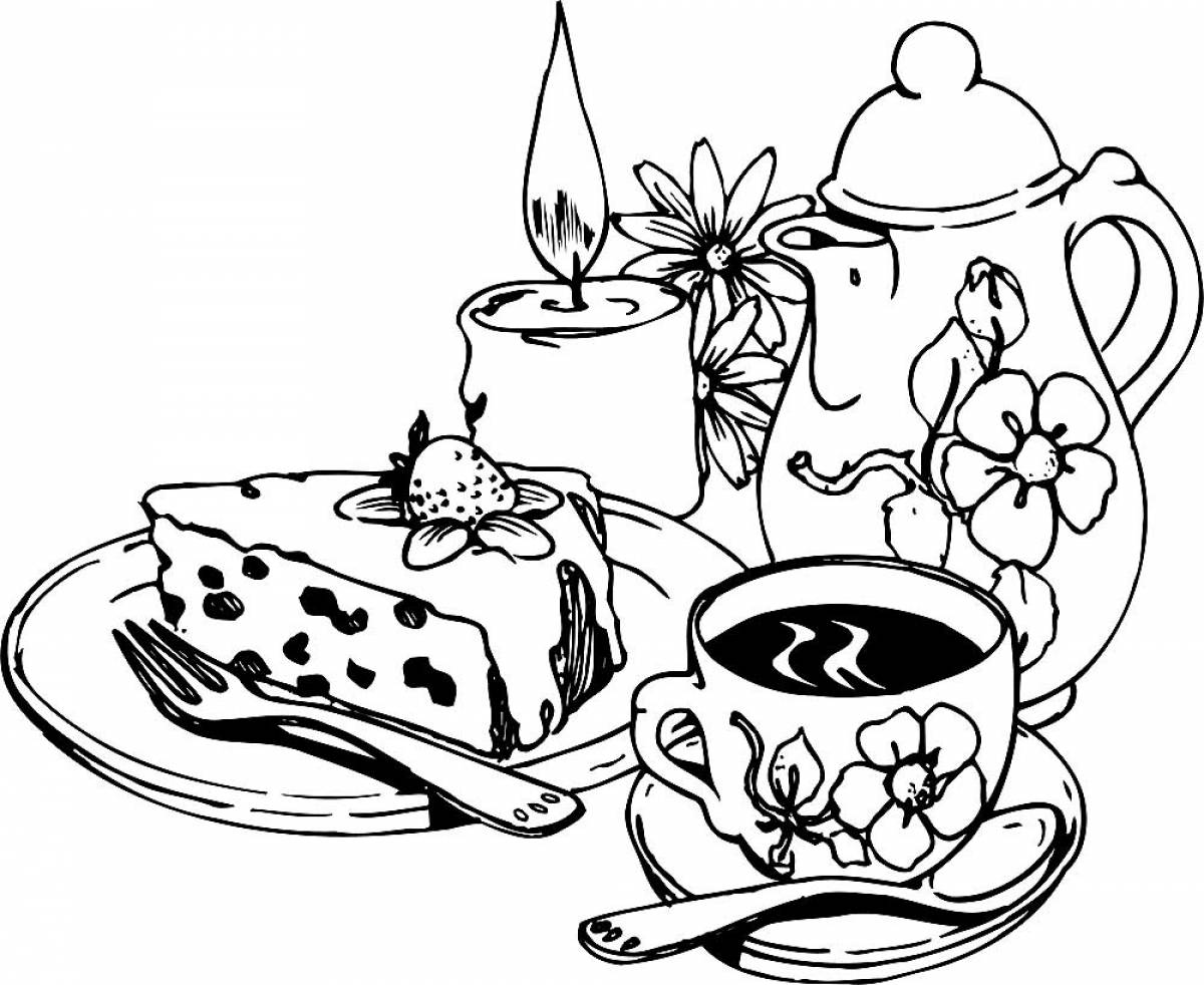 Still life with cake