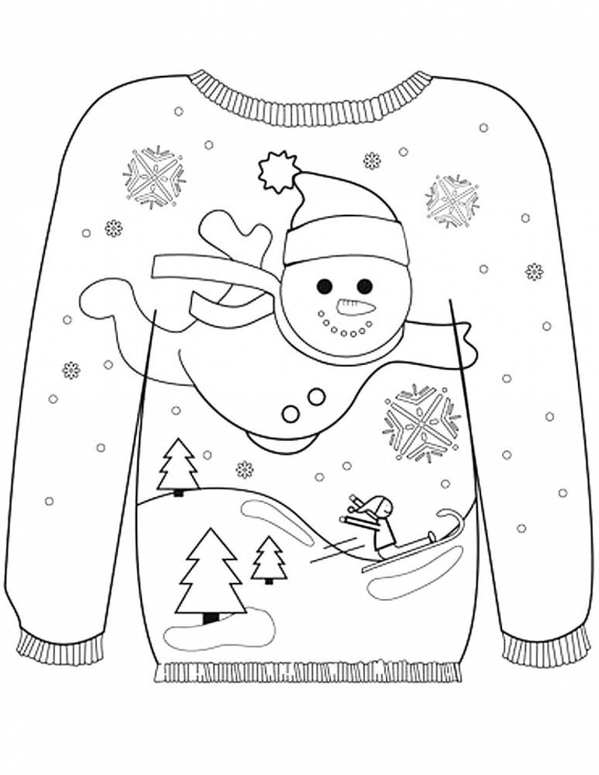 Раскраска Зимняя одежда #2