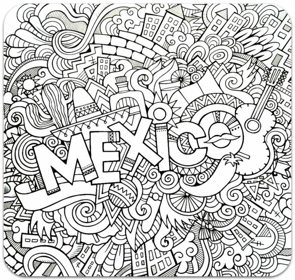 Antistress with mexico lettering