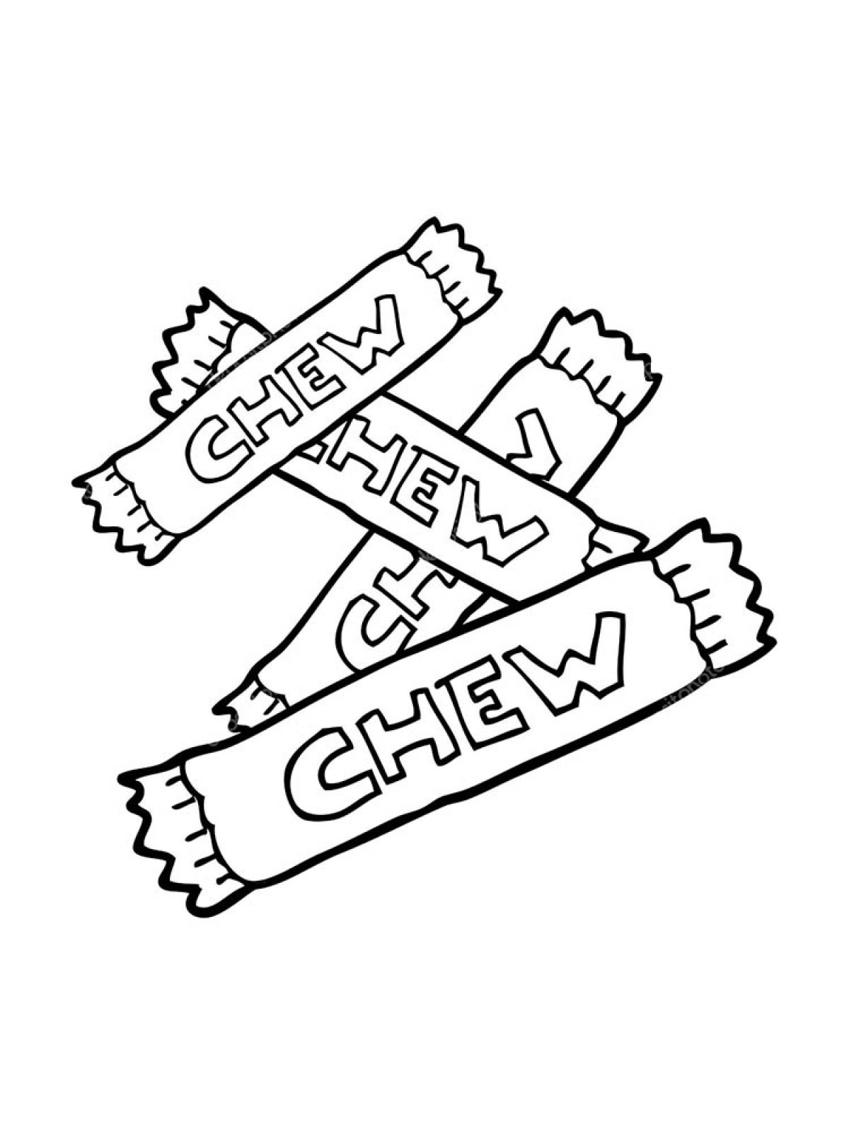 Three chewing gum