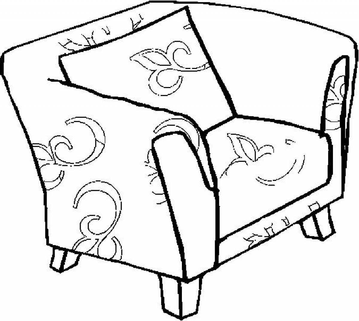 Armchair with patterns