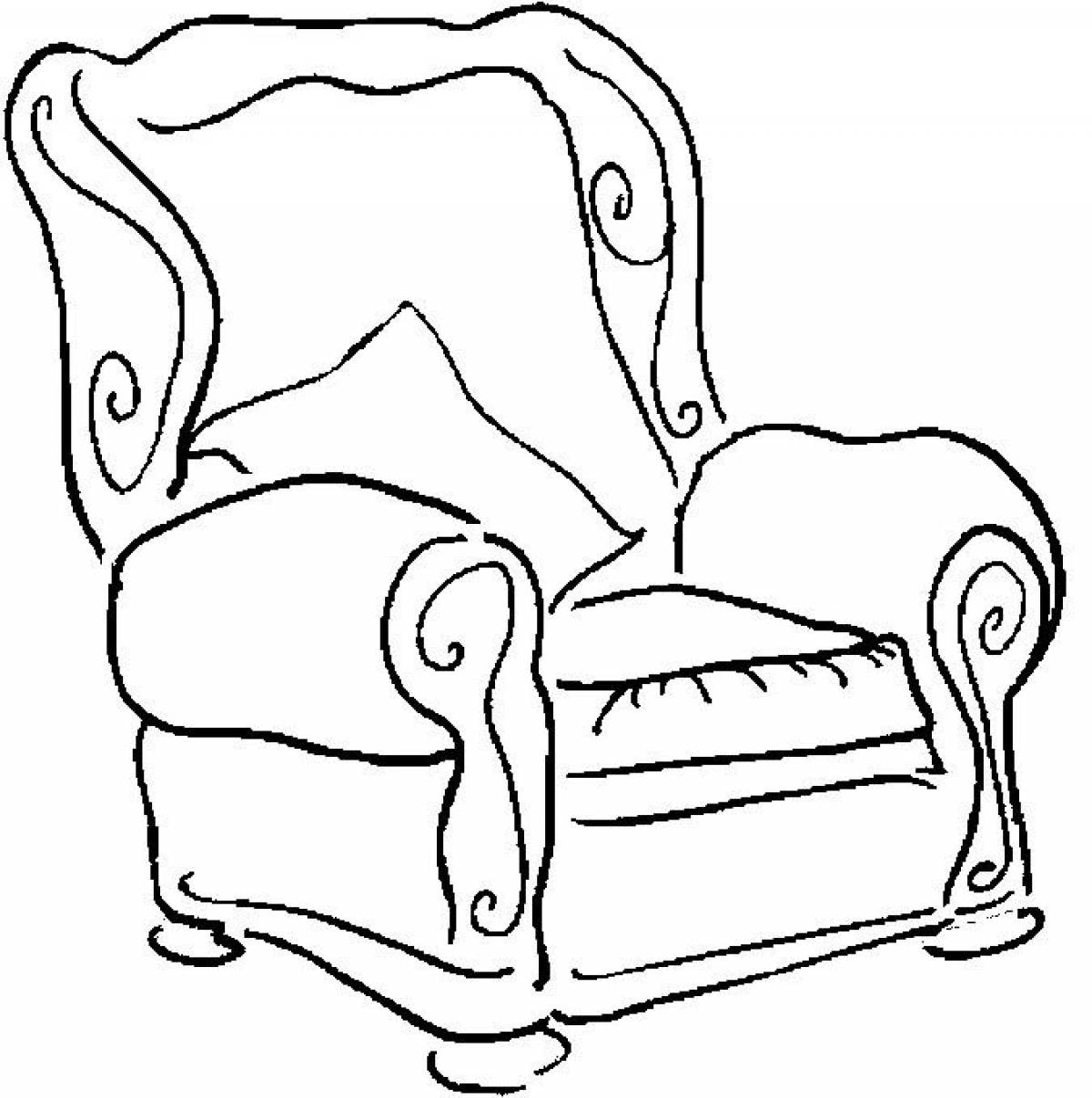 Chair coloring page