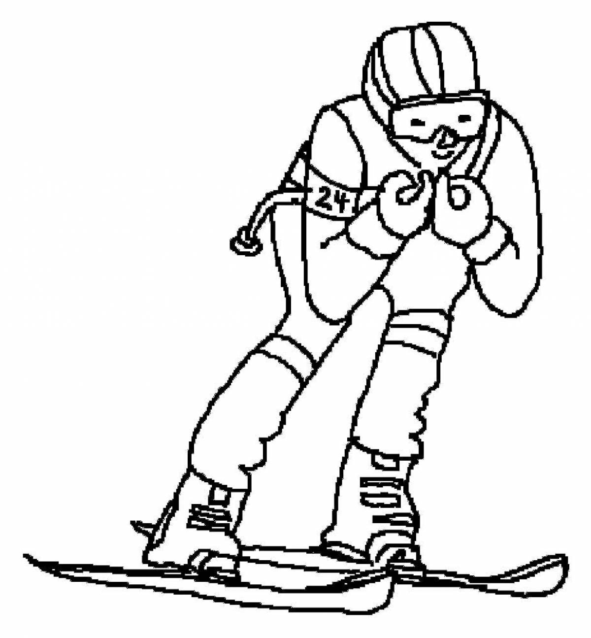 Мальчик на лыжах
