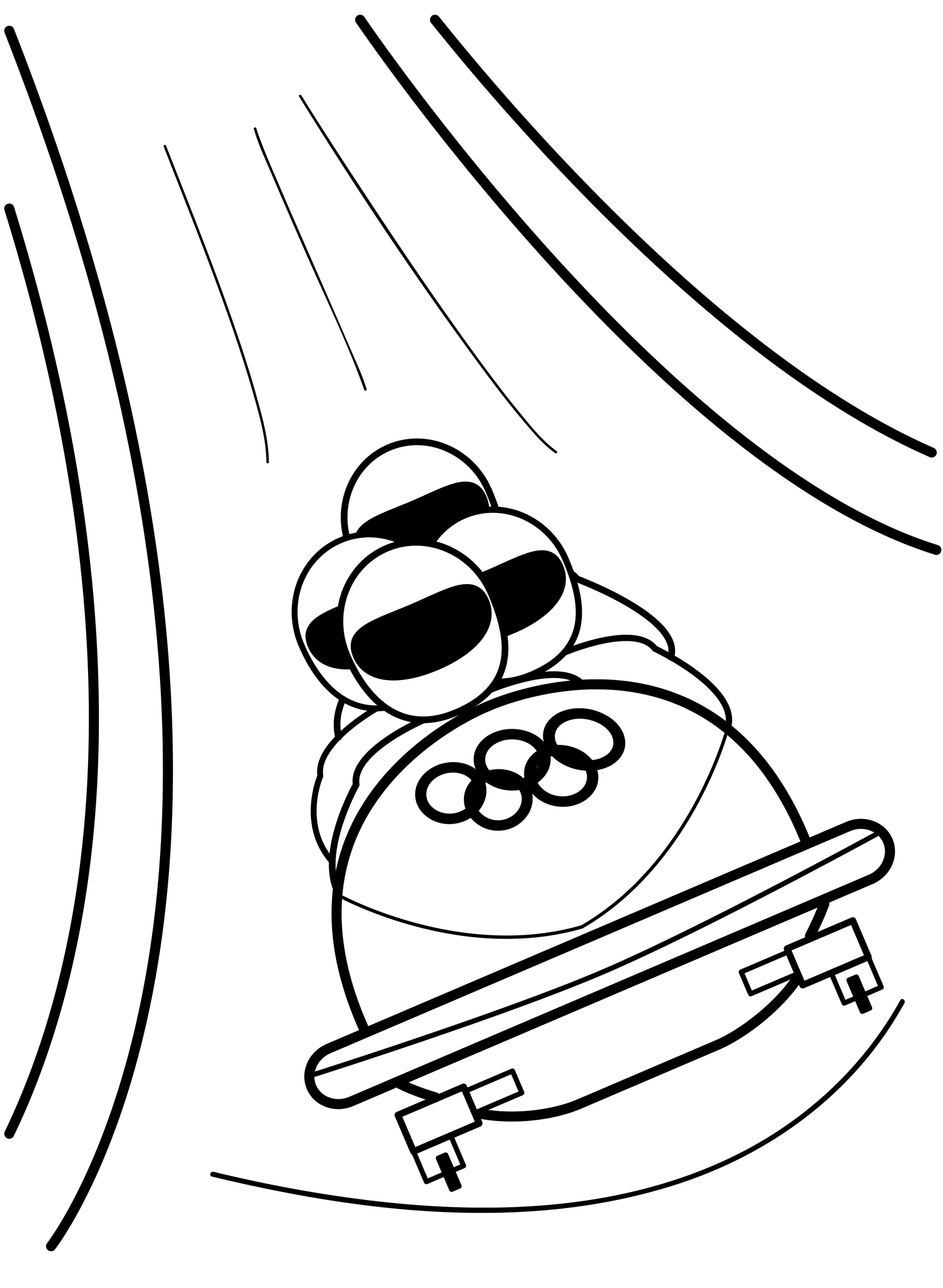 Bobsleigh coloring page