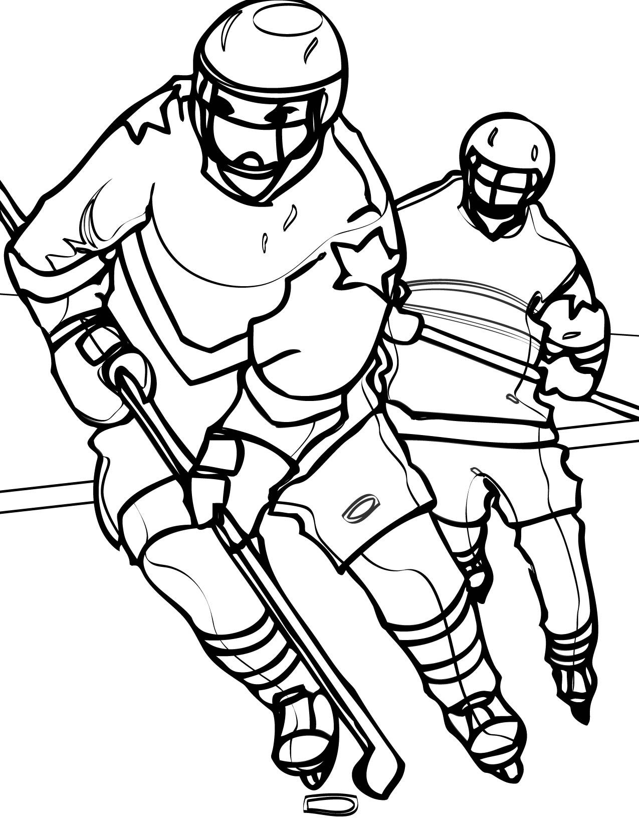 Coloring page winter sports