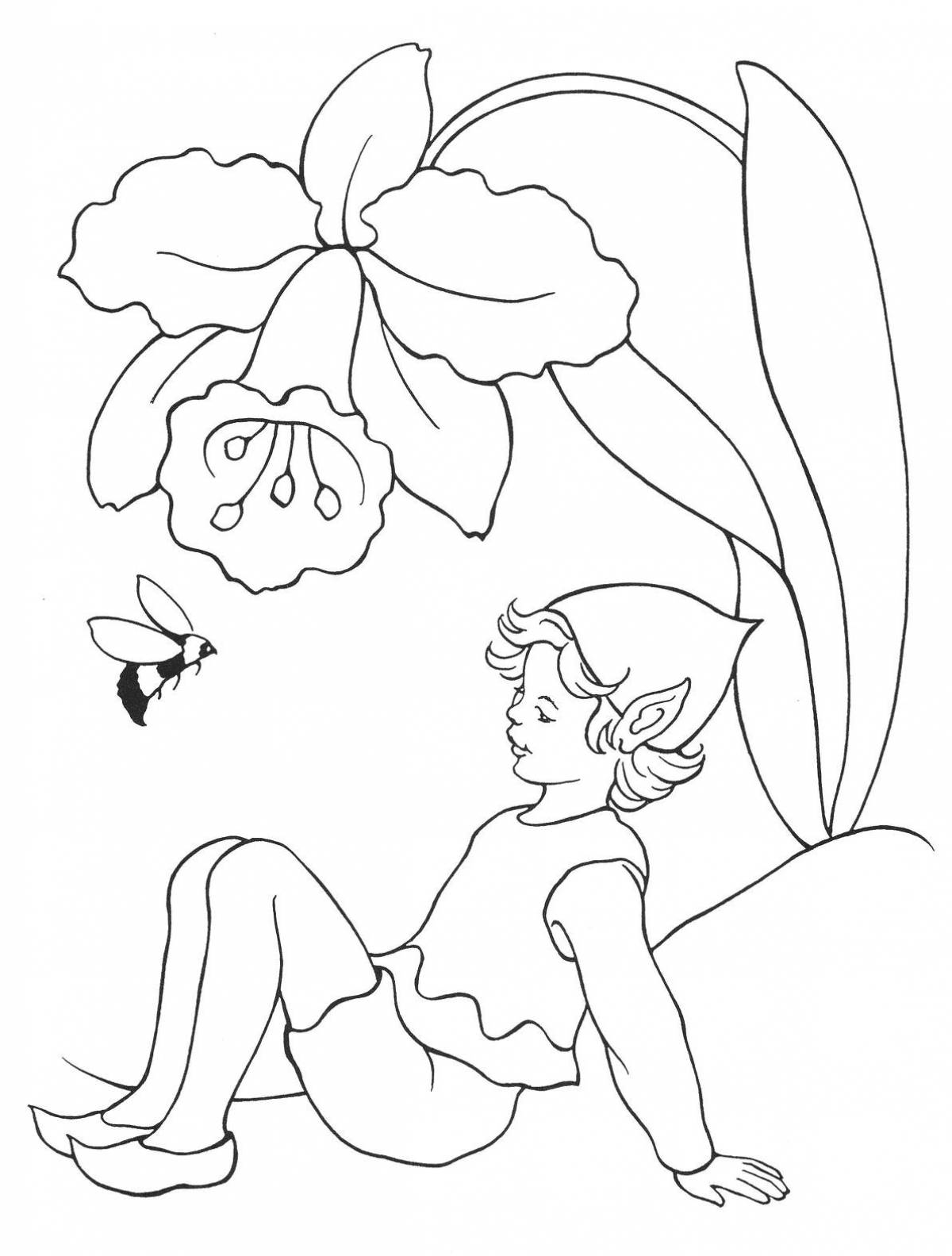Elves coloring pages