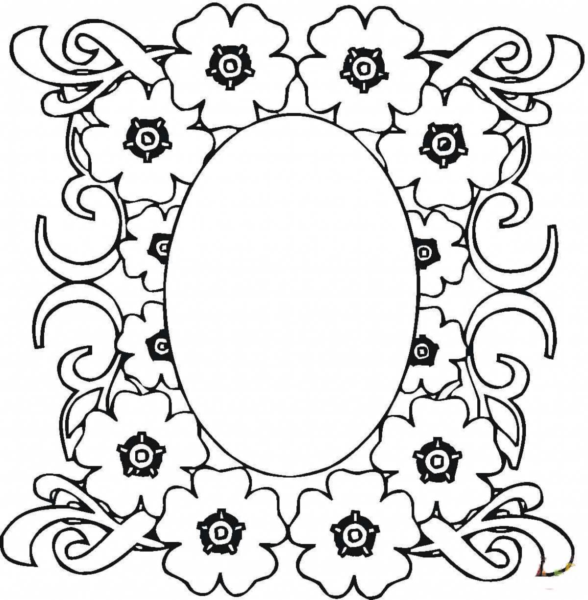 Зеркало Винтаж * (прямоуг-е), с полкой, пескостр. рисунок