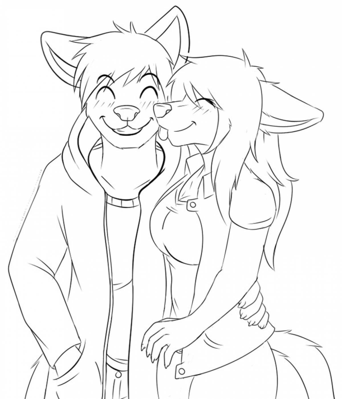 Furry coloring page