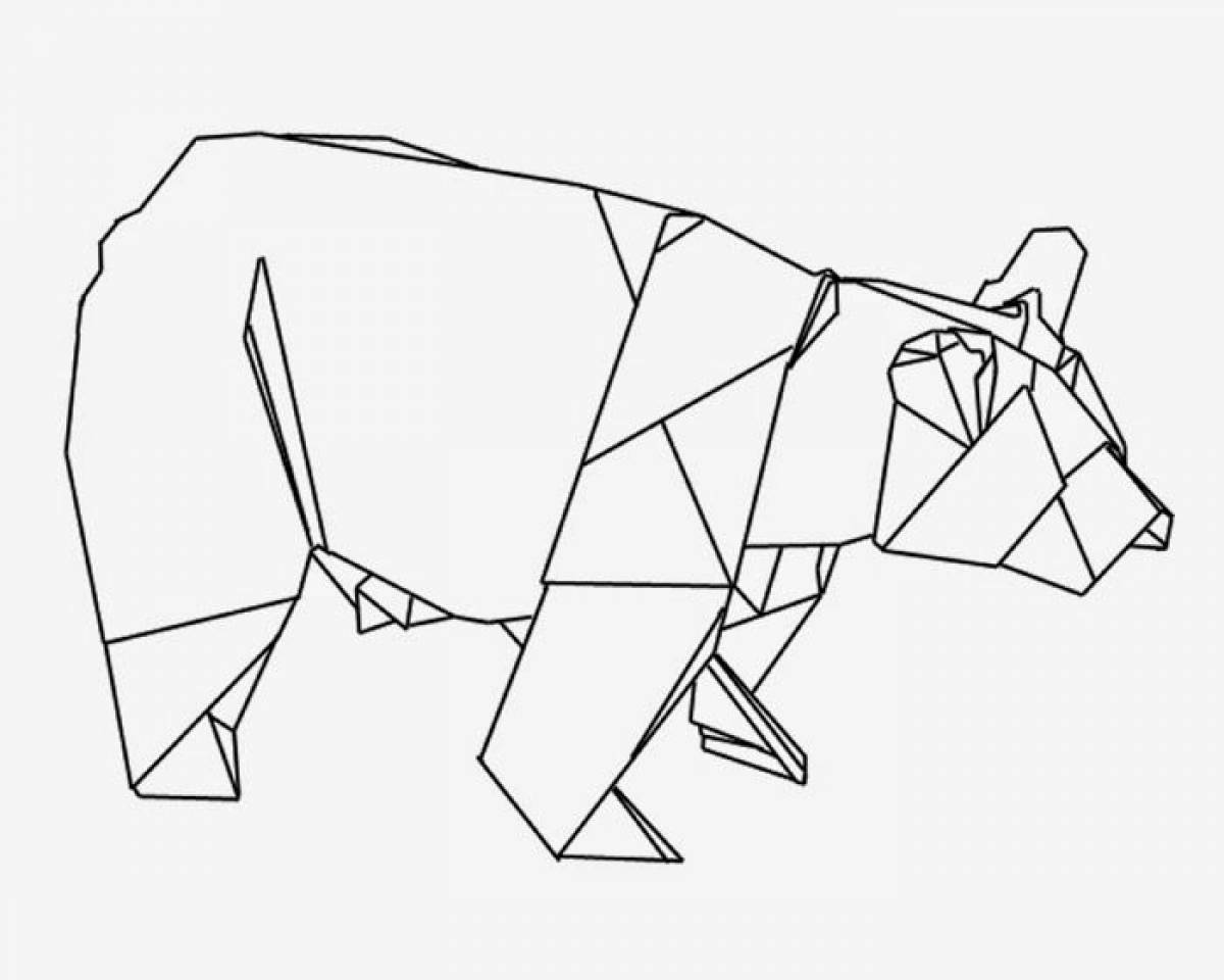Оригами медведь