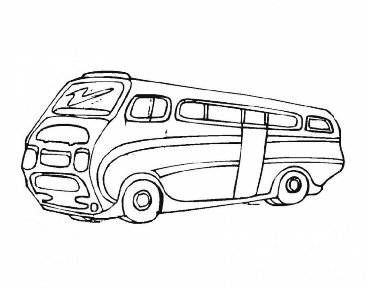 Bus coloring page
