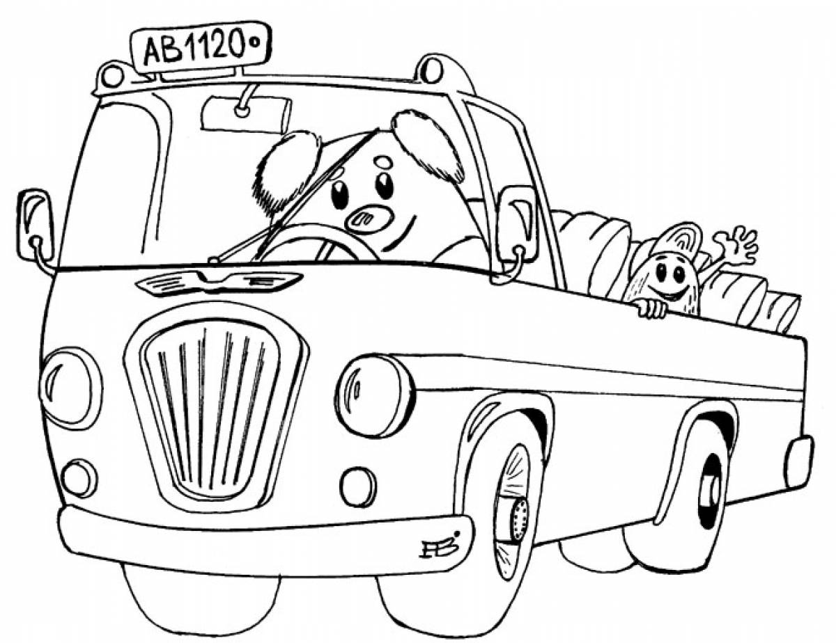 Cartoon chauffeur