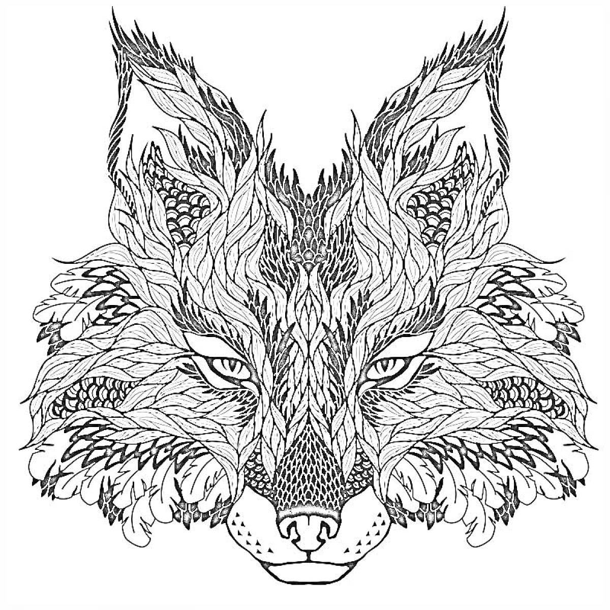 Photo Fox coloring page