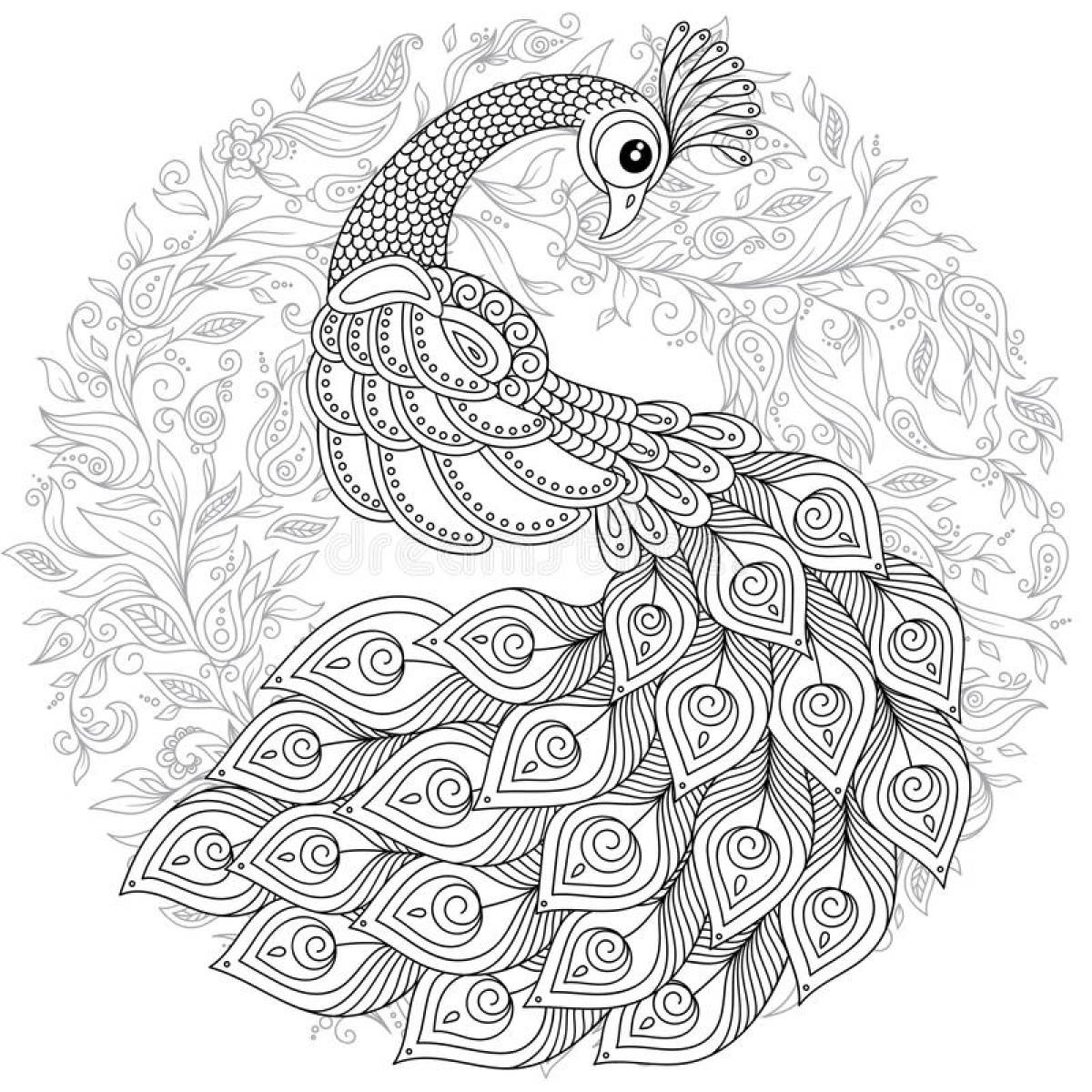 Photo Drawing peacock