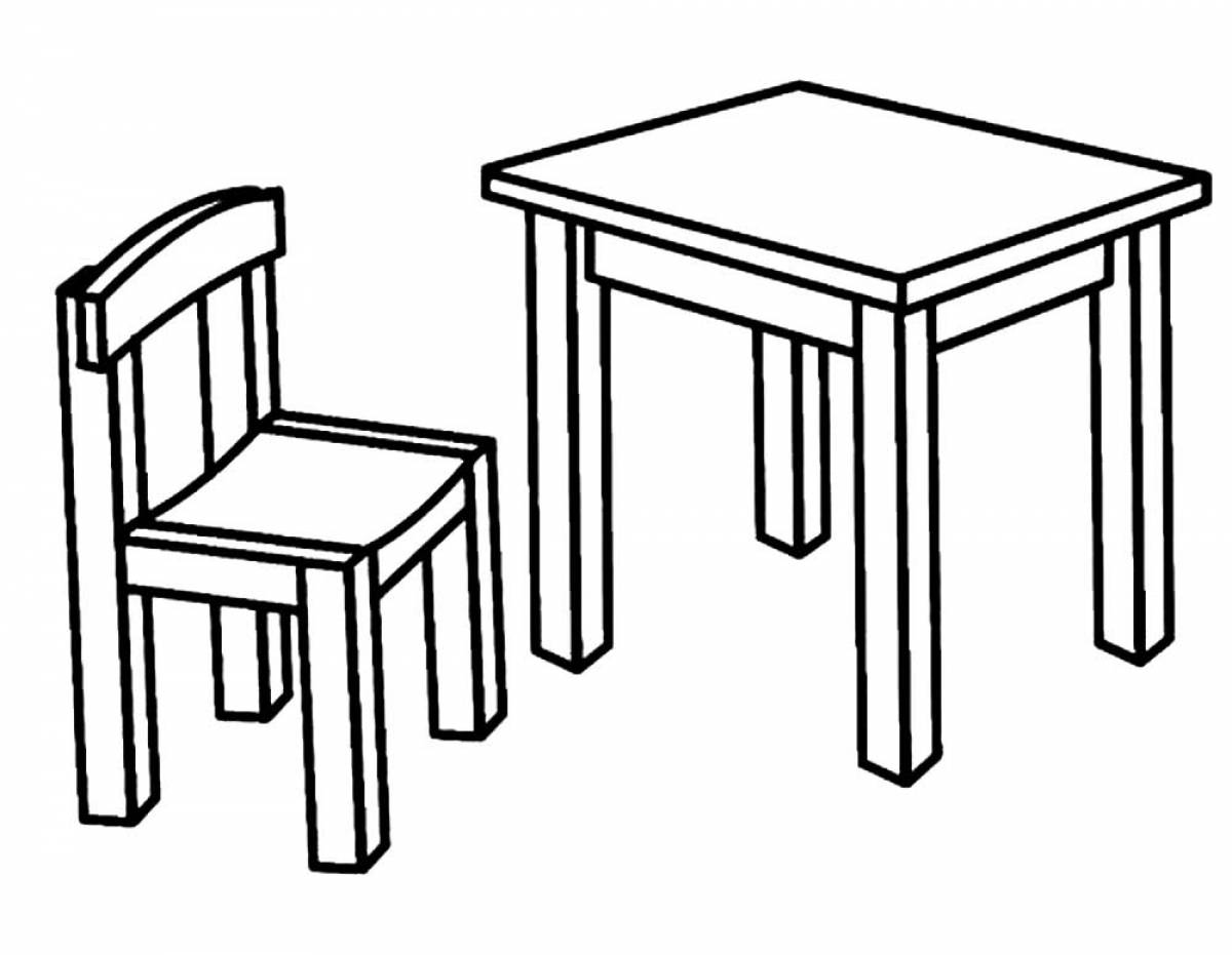 Chair and table