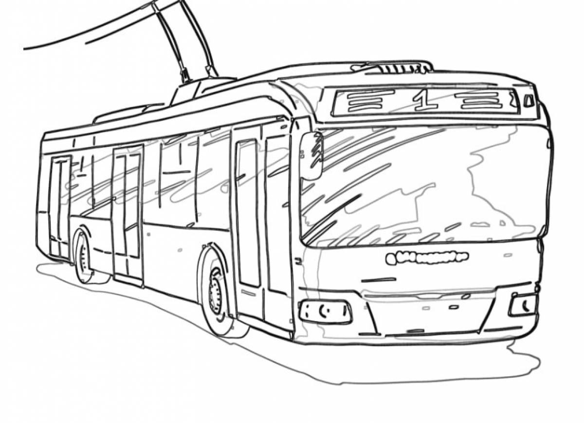 Trolley coloring page