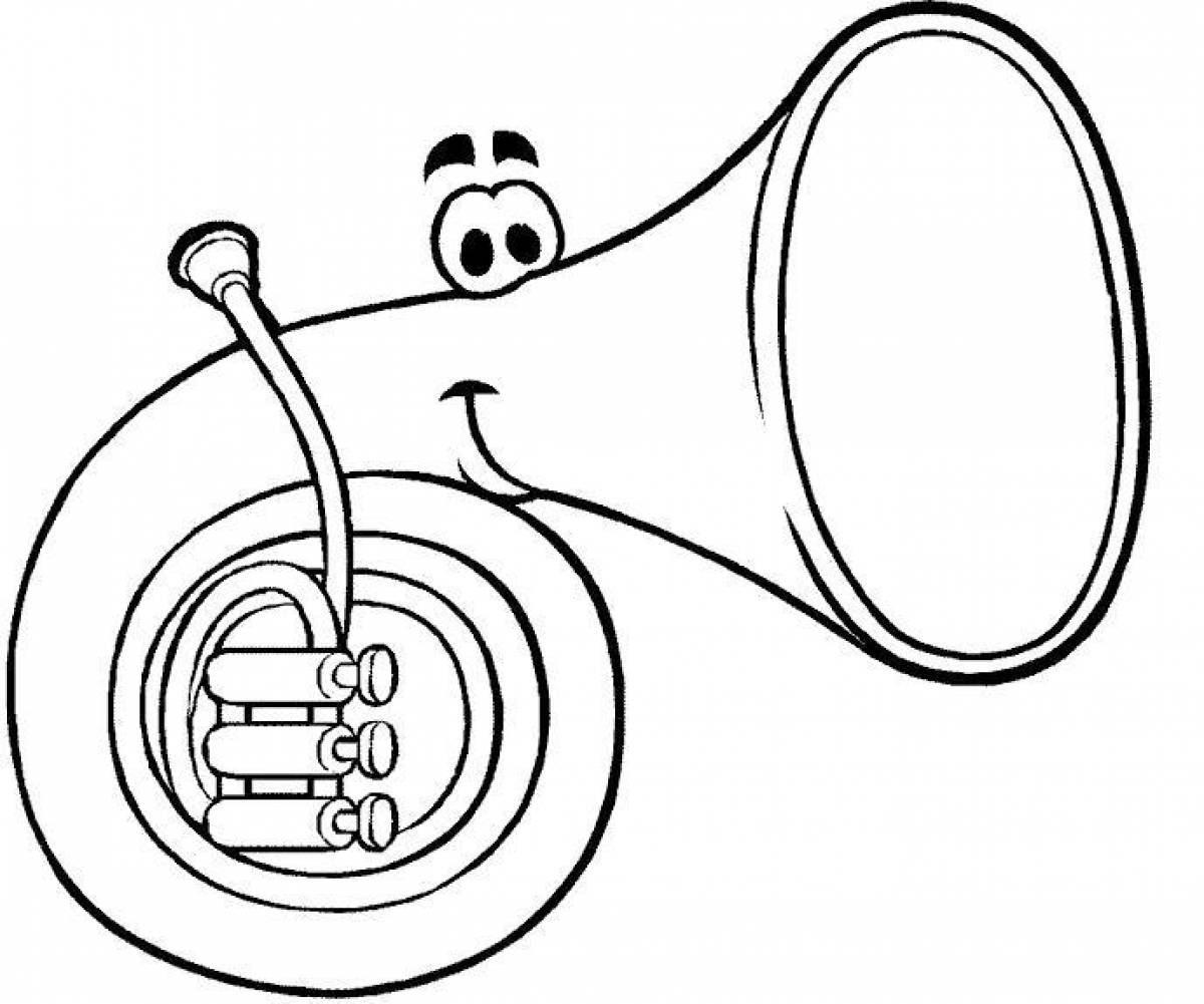 Trumpet with eyes