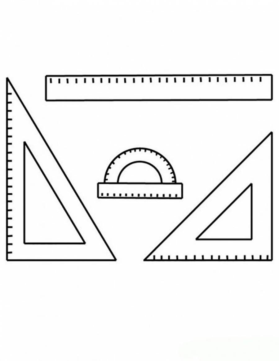 Линейка картинка для детей раскраска