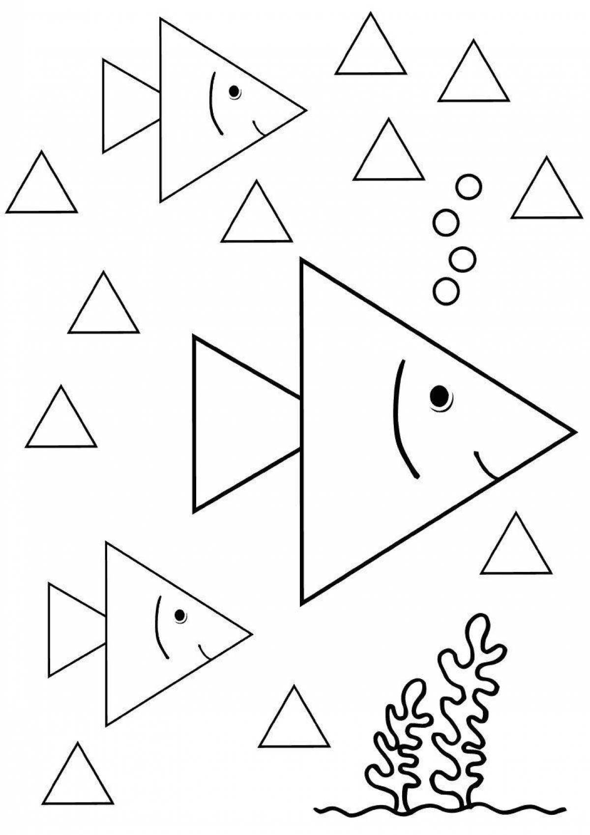 Рыба из геометрических фигур