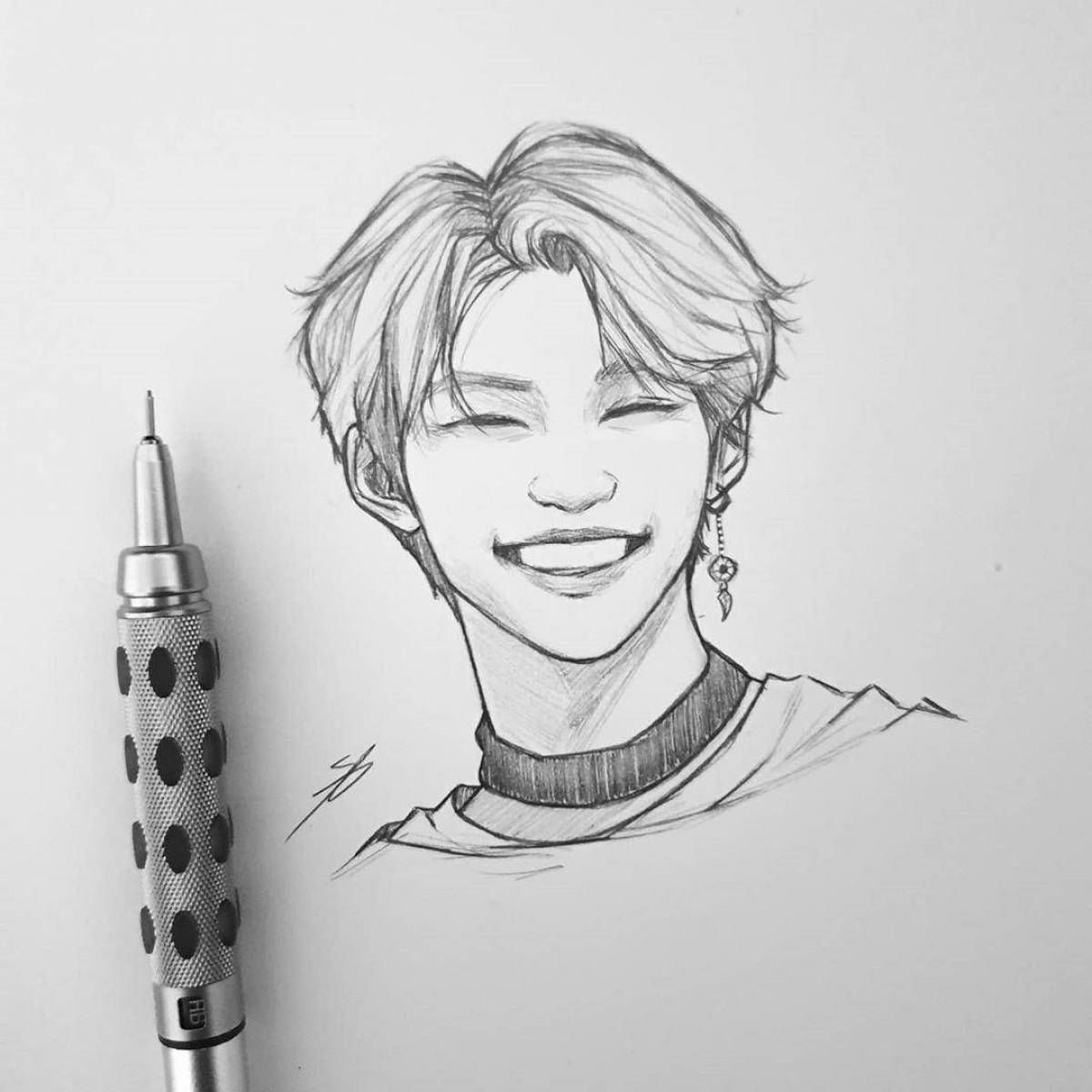 Рисунок феликса из stray kids