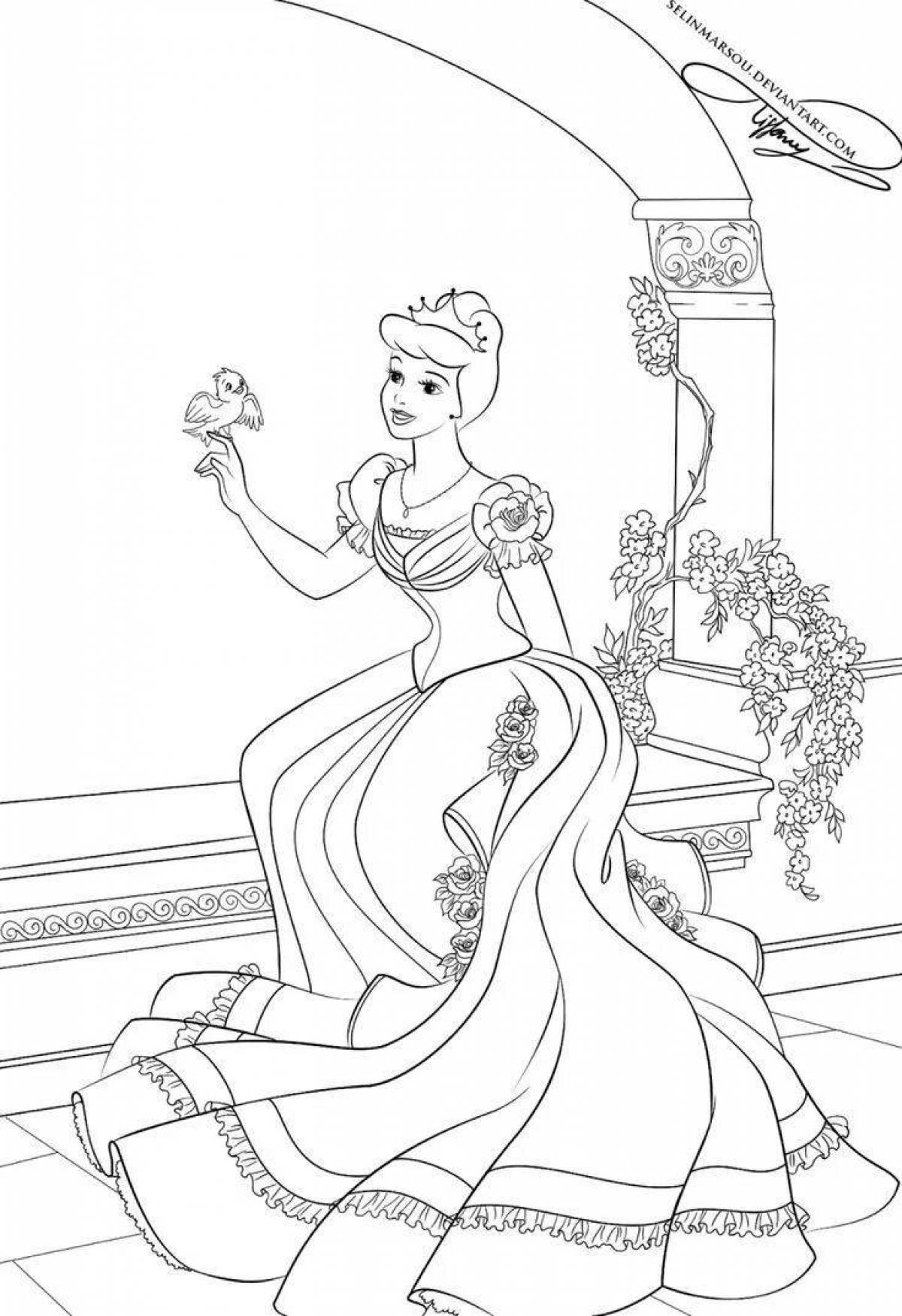 Dazzling Cinderella princess coloring book