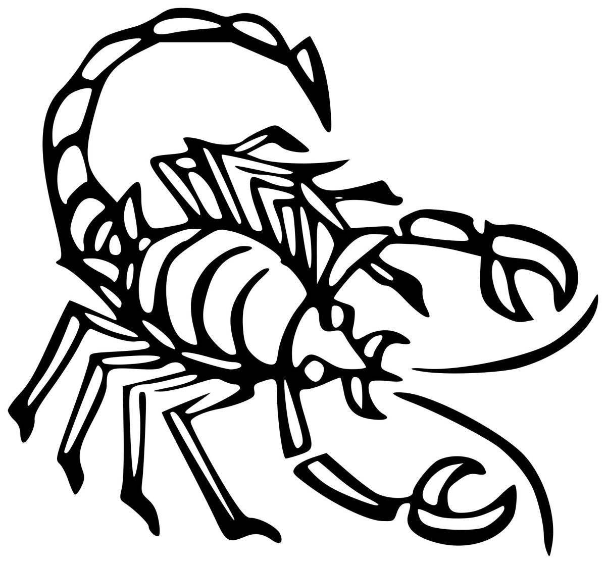 Сказочная раскраска скорпион для детей