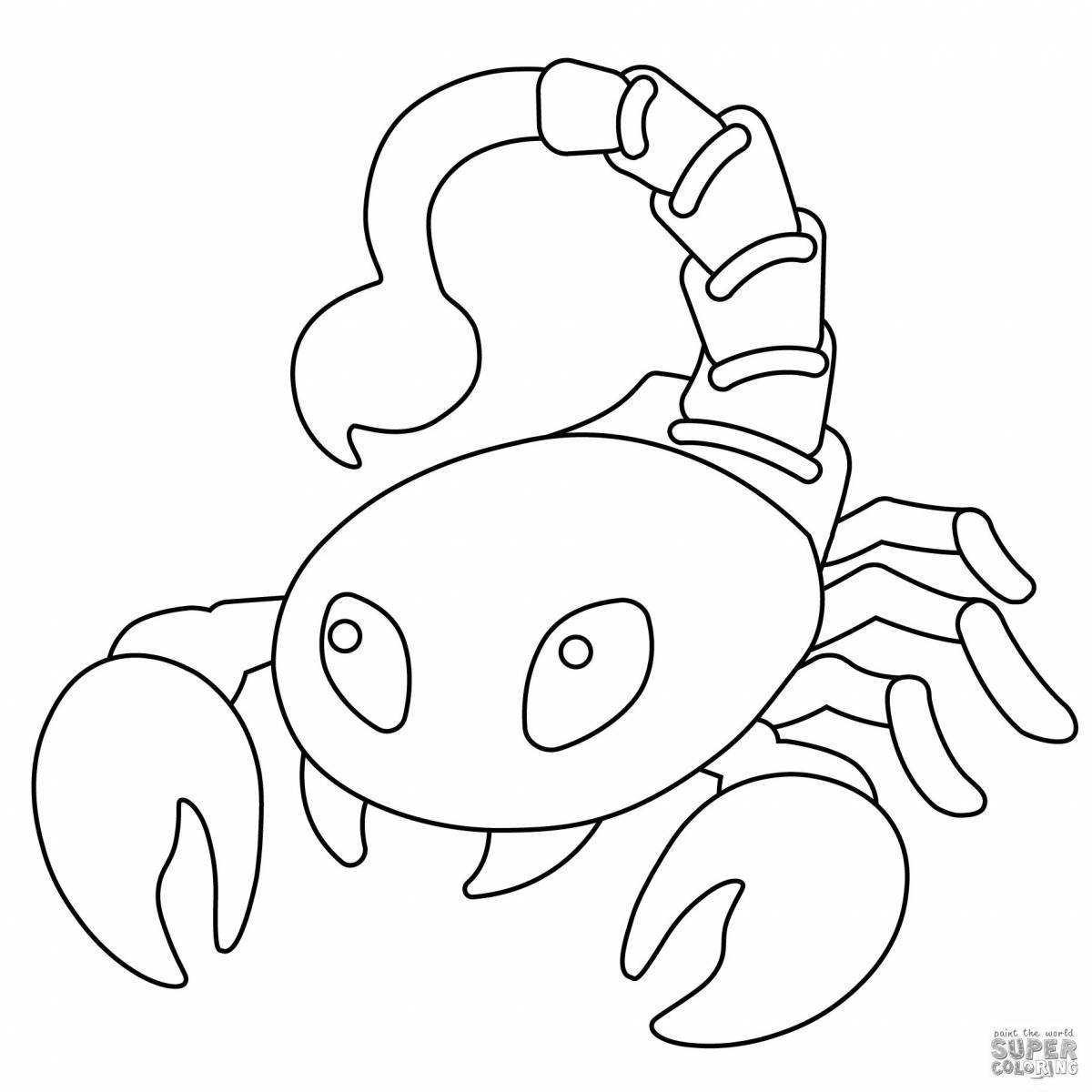Great scorpion coloring book for kids