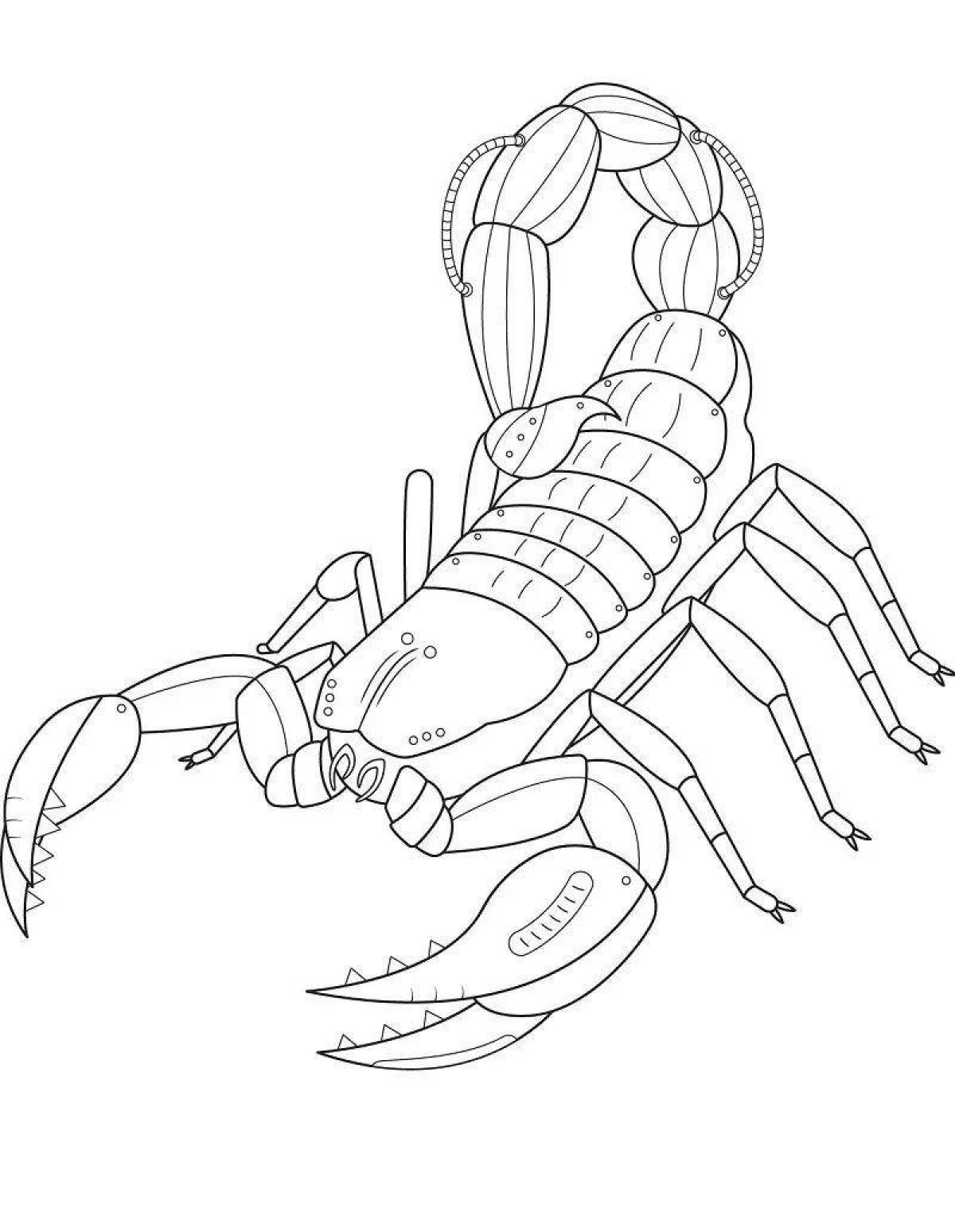 Incredible scorpion coloring book for kids