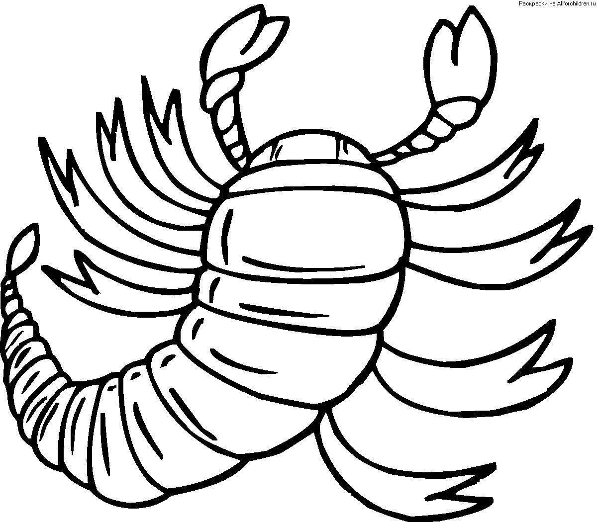 Cute scorpion coloring book for kids