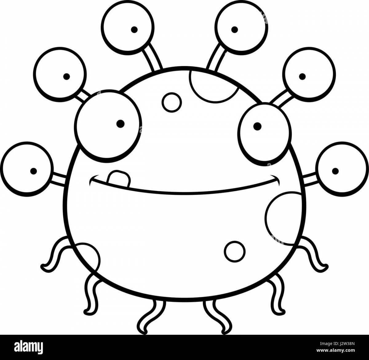 Creative microbes coloring pages for kids
