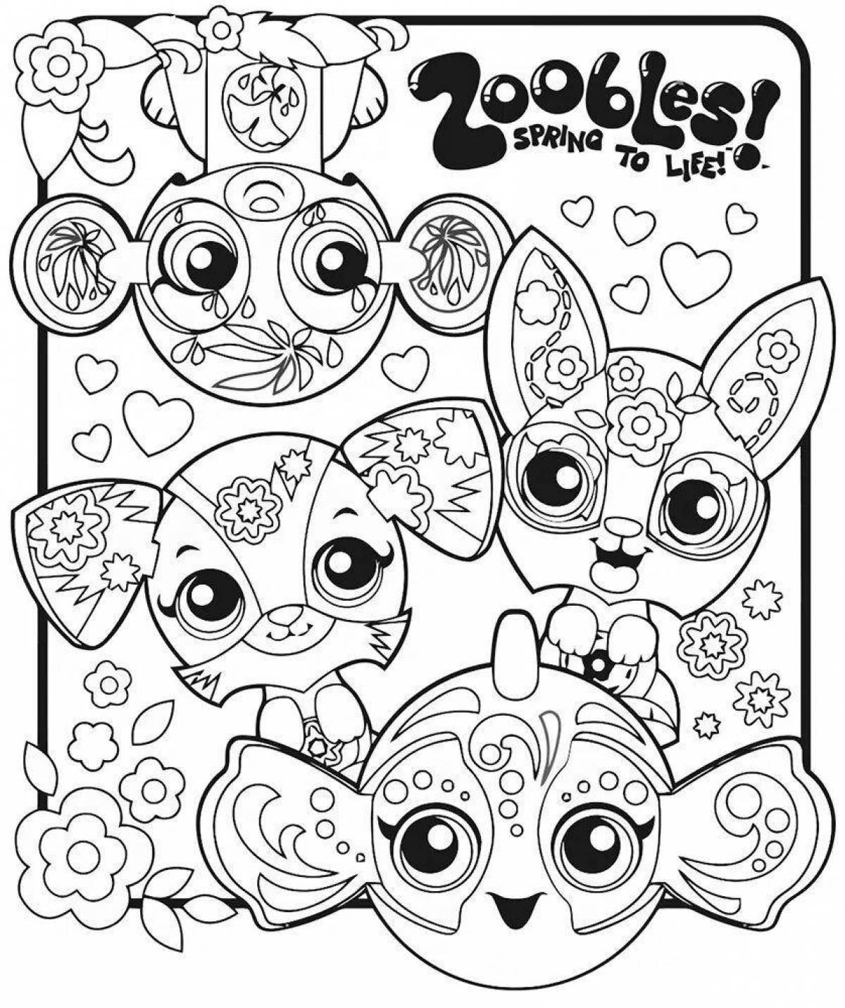 Little playful coloring book for girls