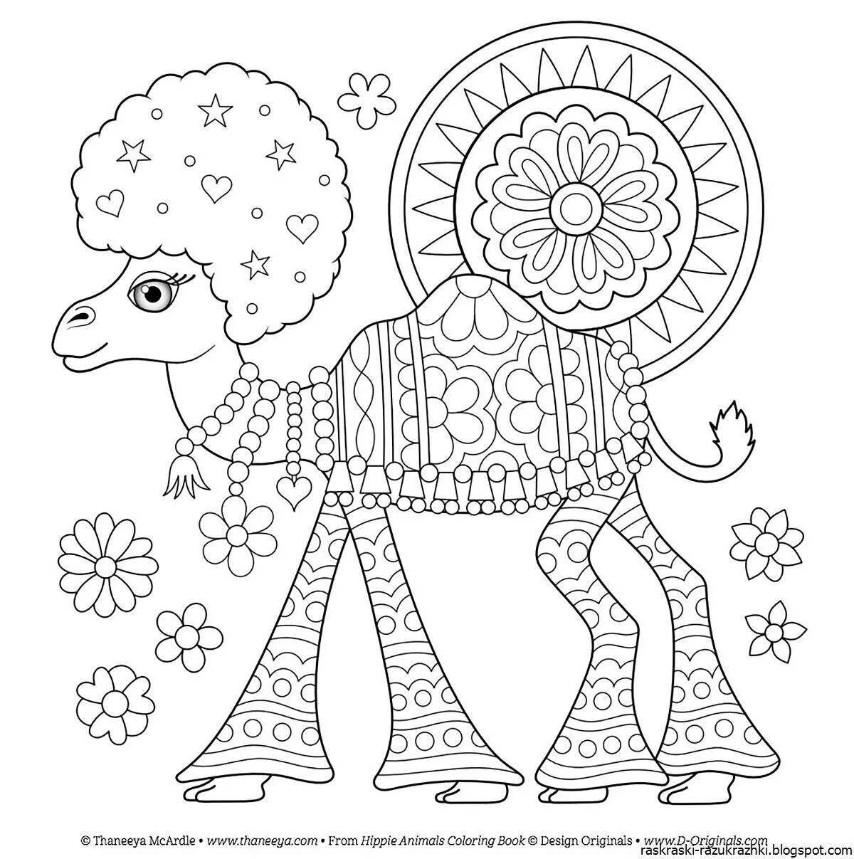 Relaxing coloring book small for girls