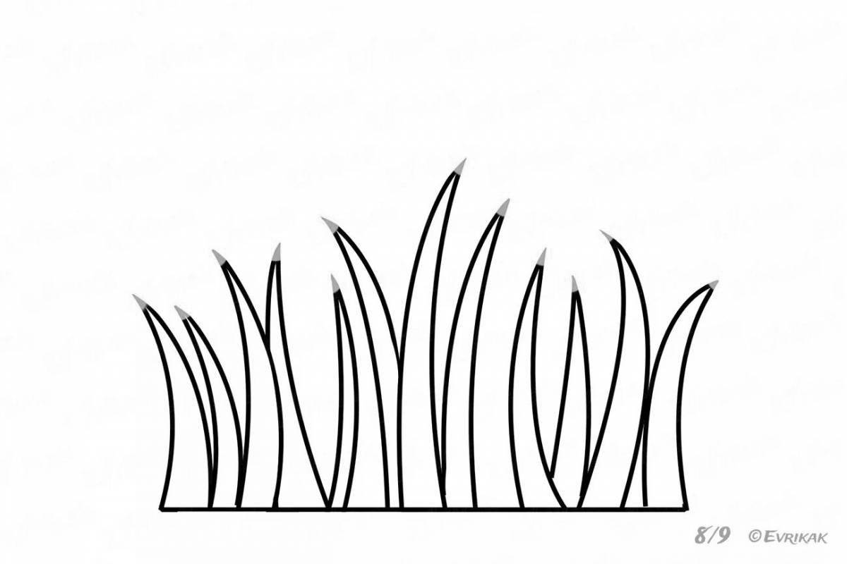 Раскраска radiant grass для детей
