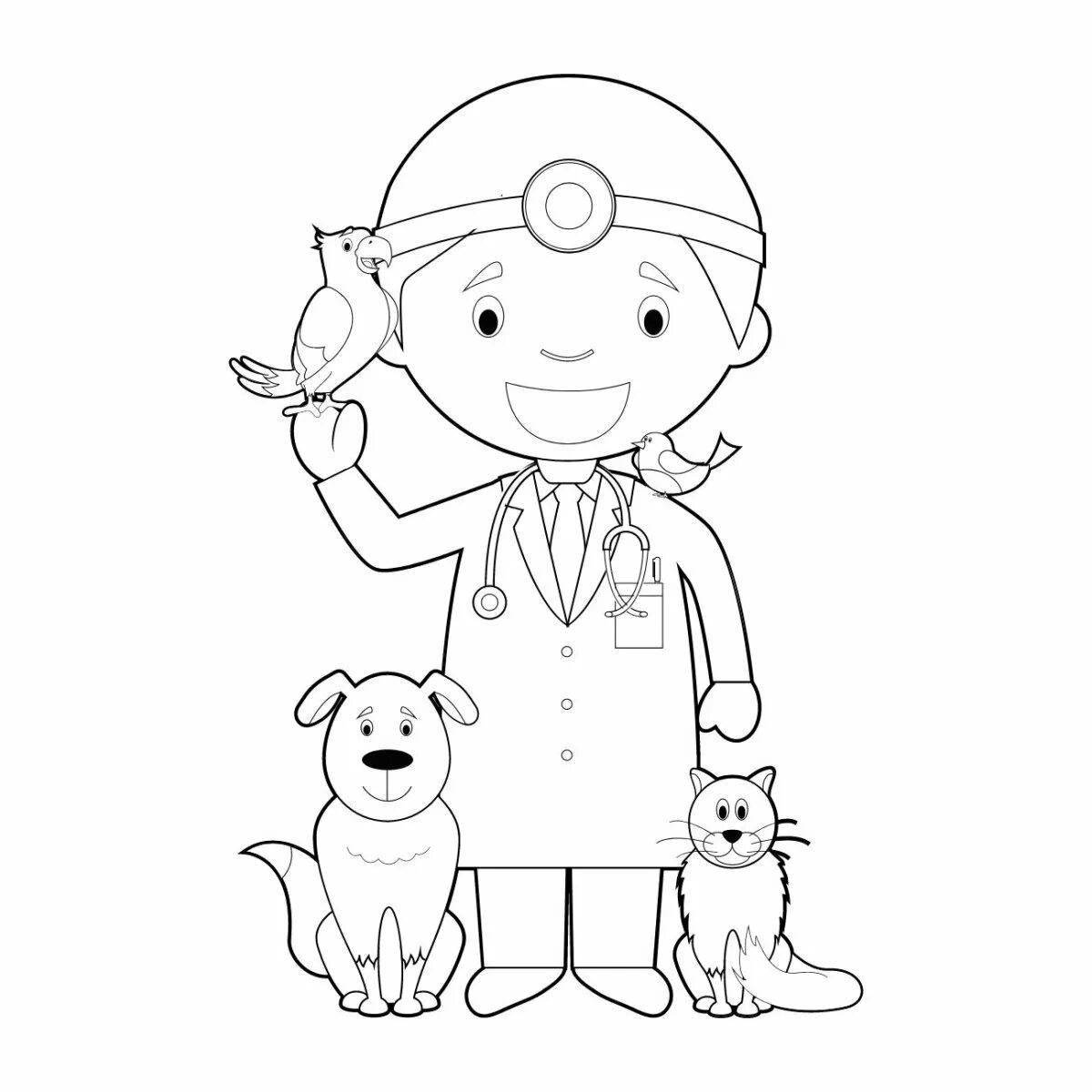 Детский рисунок ветеринар
