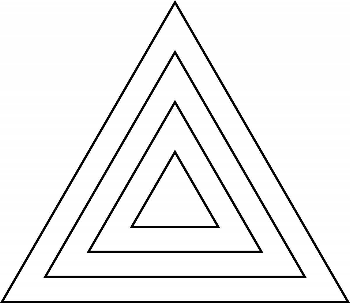 Children coloring triangle