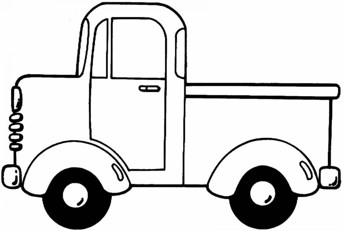 Crazy Colored Toddler Truck Coloring Page