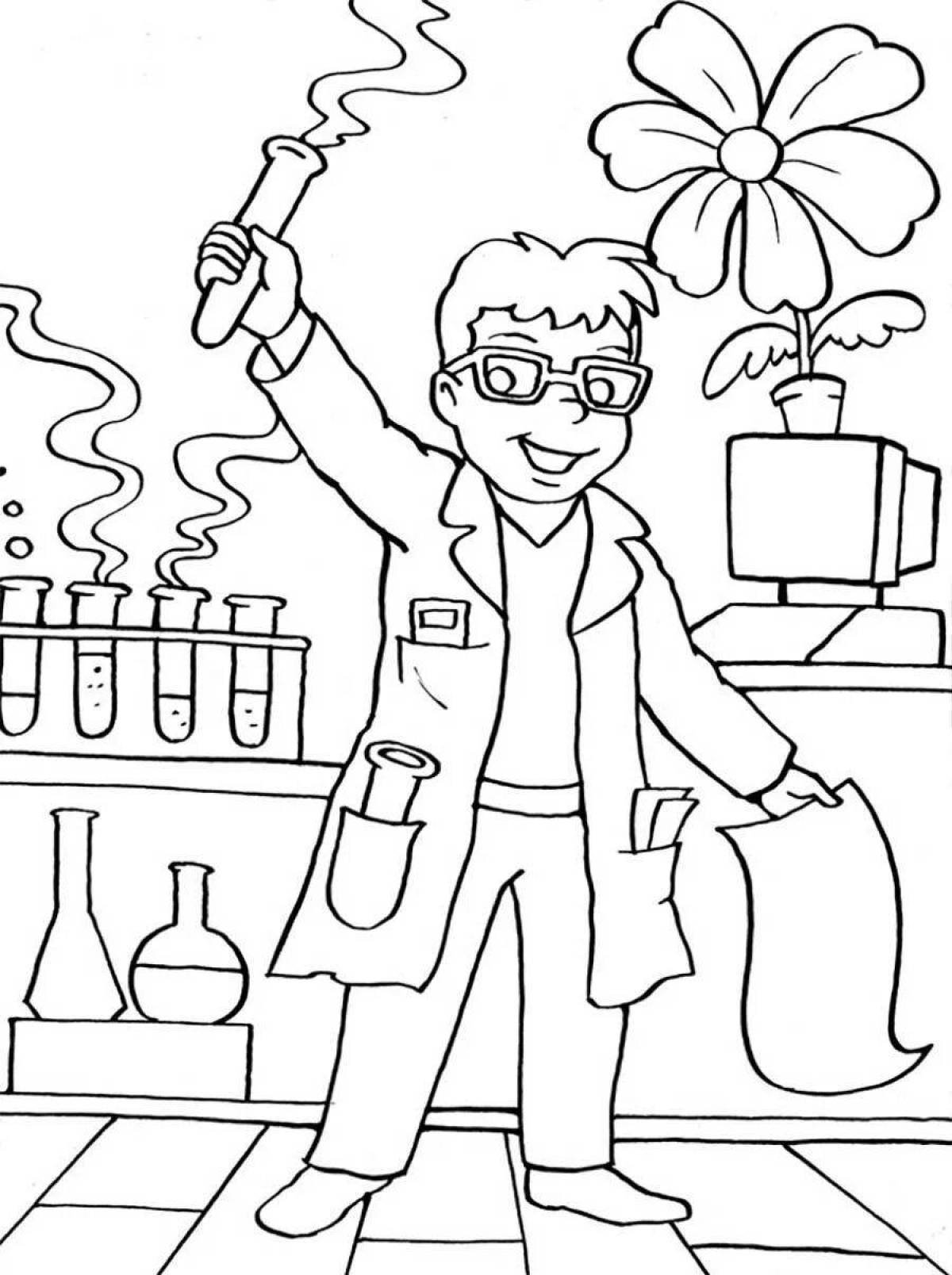 Intriguing science coloring book for kids