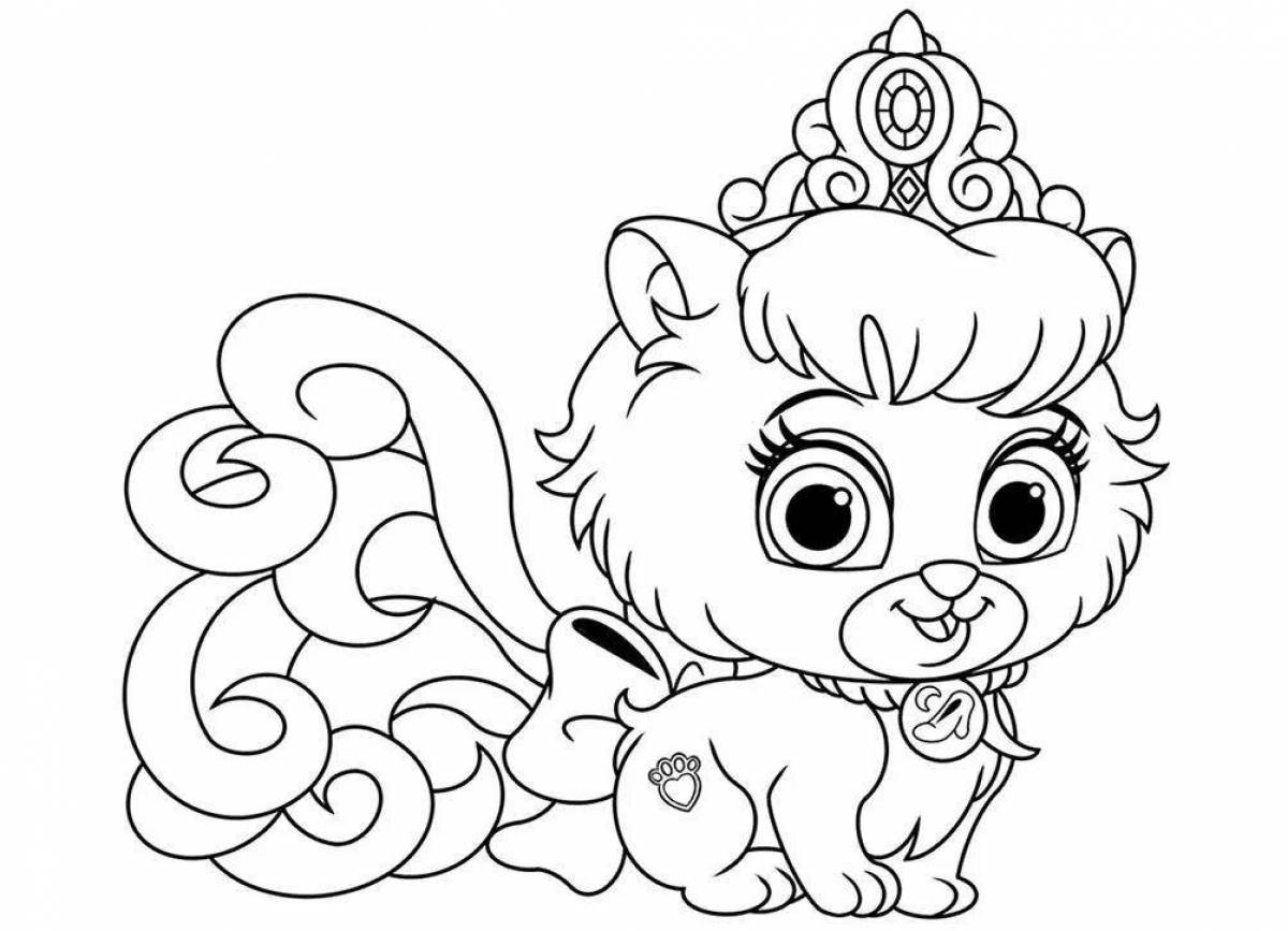 Coloring pages little animals for girls
