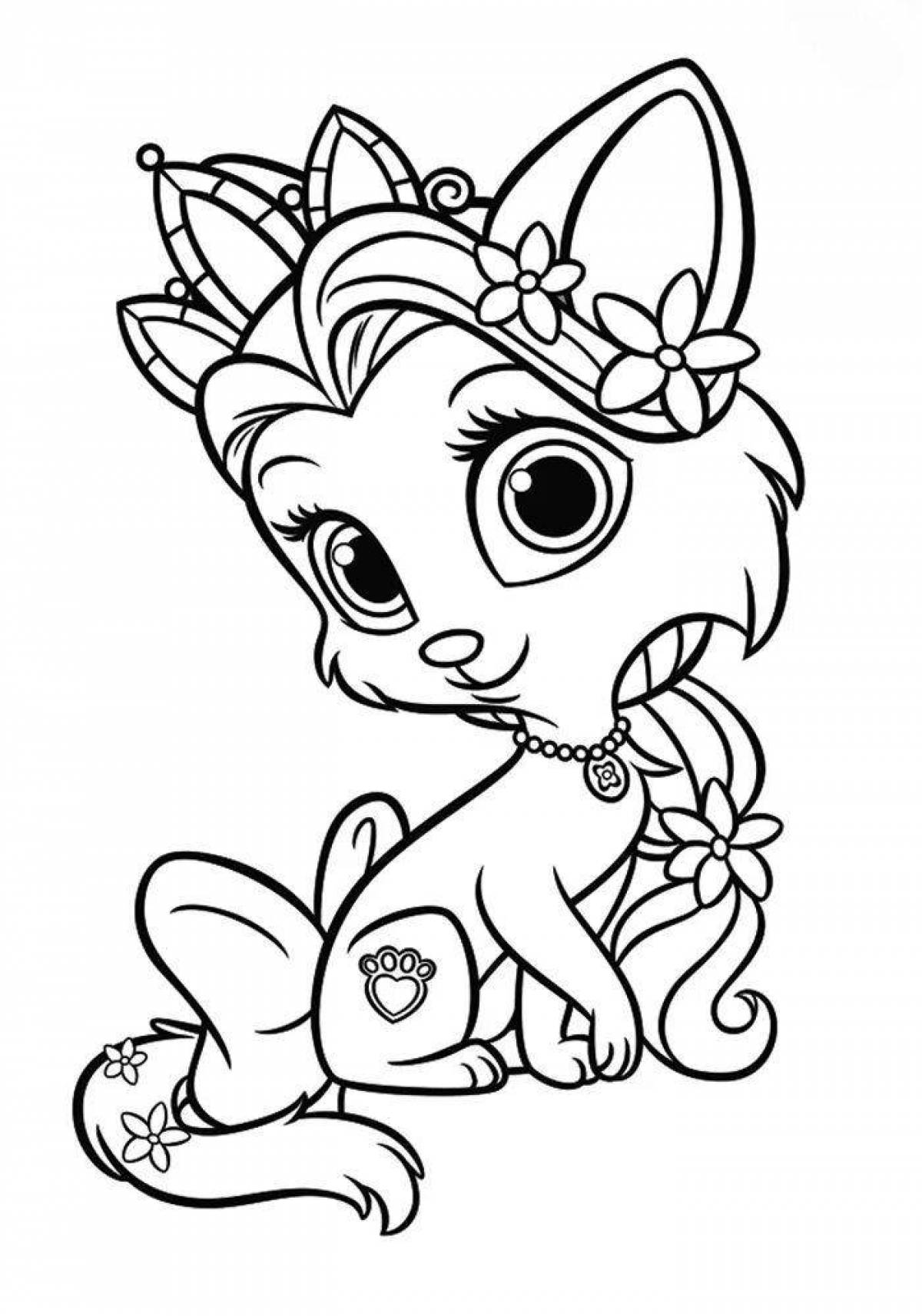 Live coloring little animals for girls